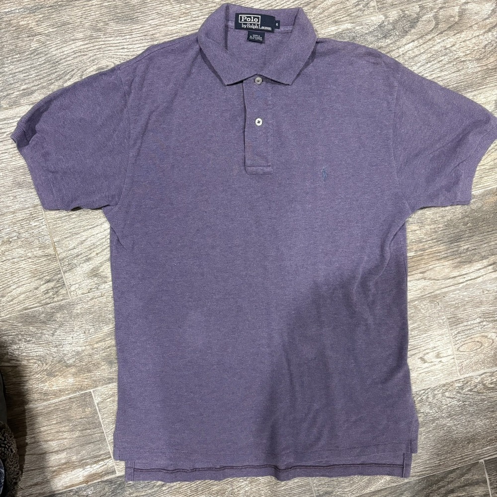 Polo Ralph Lauren Men's Purple Polo Collar Short Sleeve Sz Small Preppy Logo
